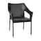 Flash Furniture Black PE Rattan Wicker Patio Dining Chair, 4PK 4-TT-TT02-BK-GG - alternate 5